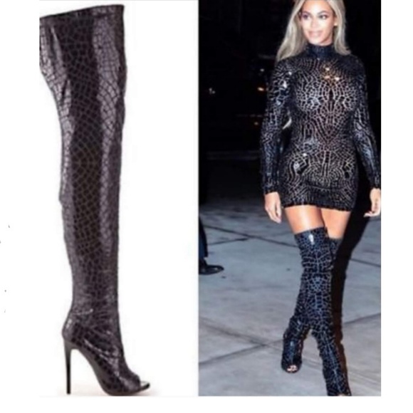 bebe Shoes - Bebe peep toe tight over the knee boots NWOB